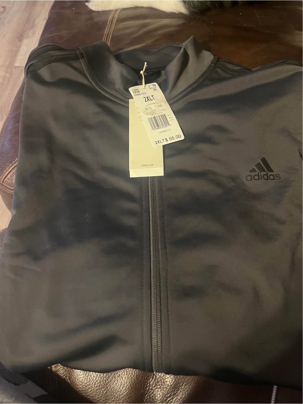 adidas Men’s Black Performance Zip-Front Jacket